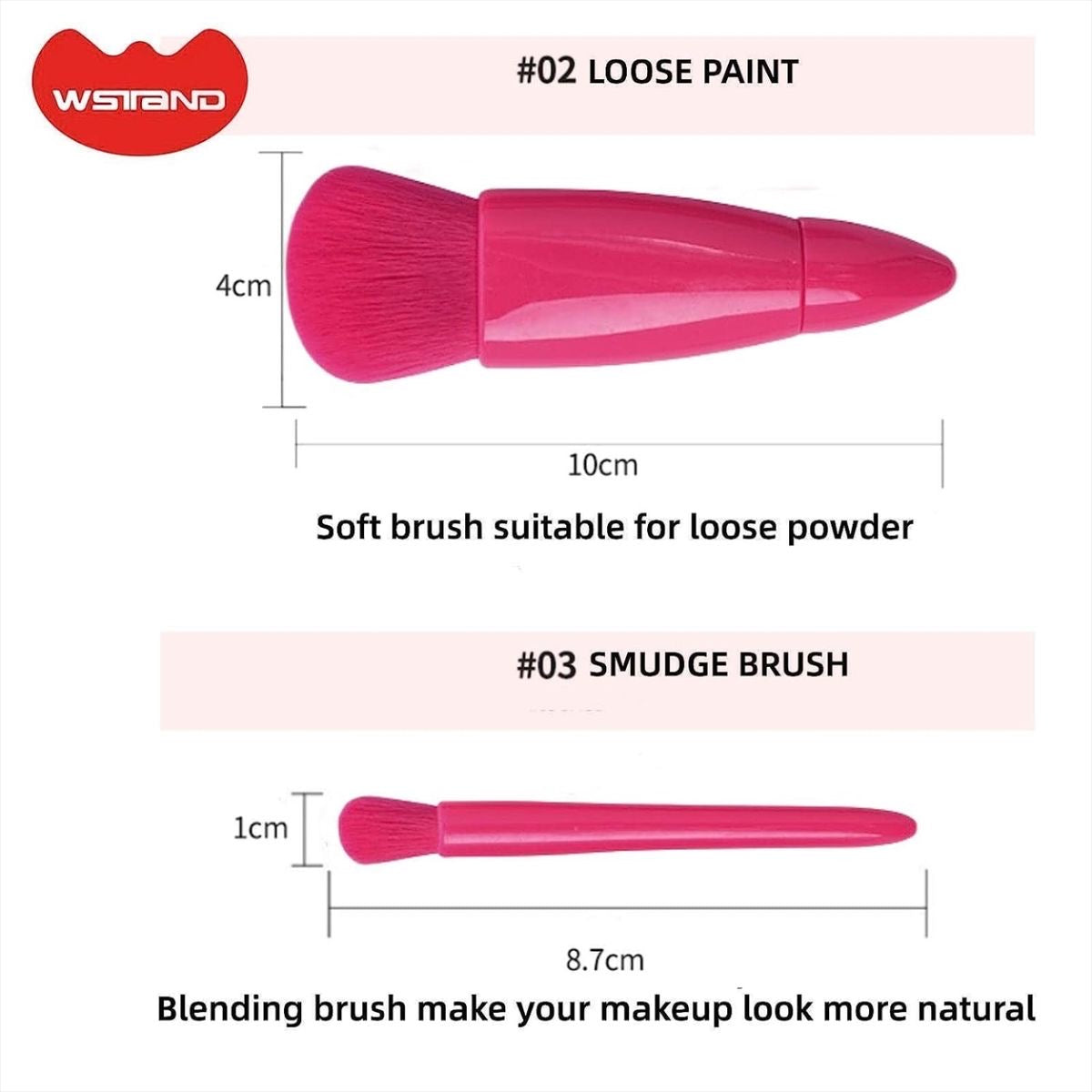 💄 طقم فرش مكياج احترافي مع علبة ومرآة عملي وأنيق