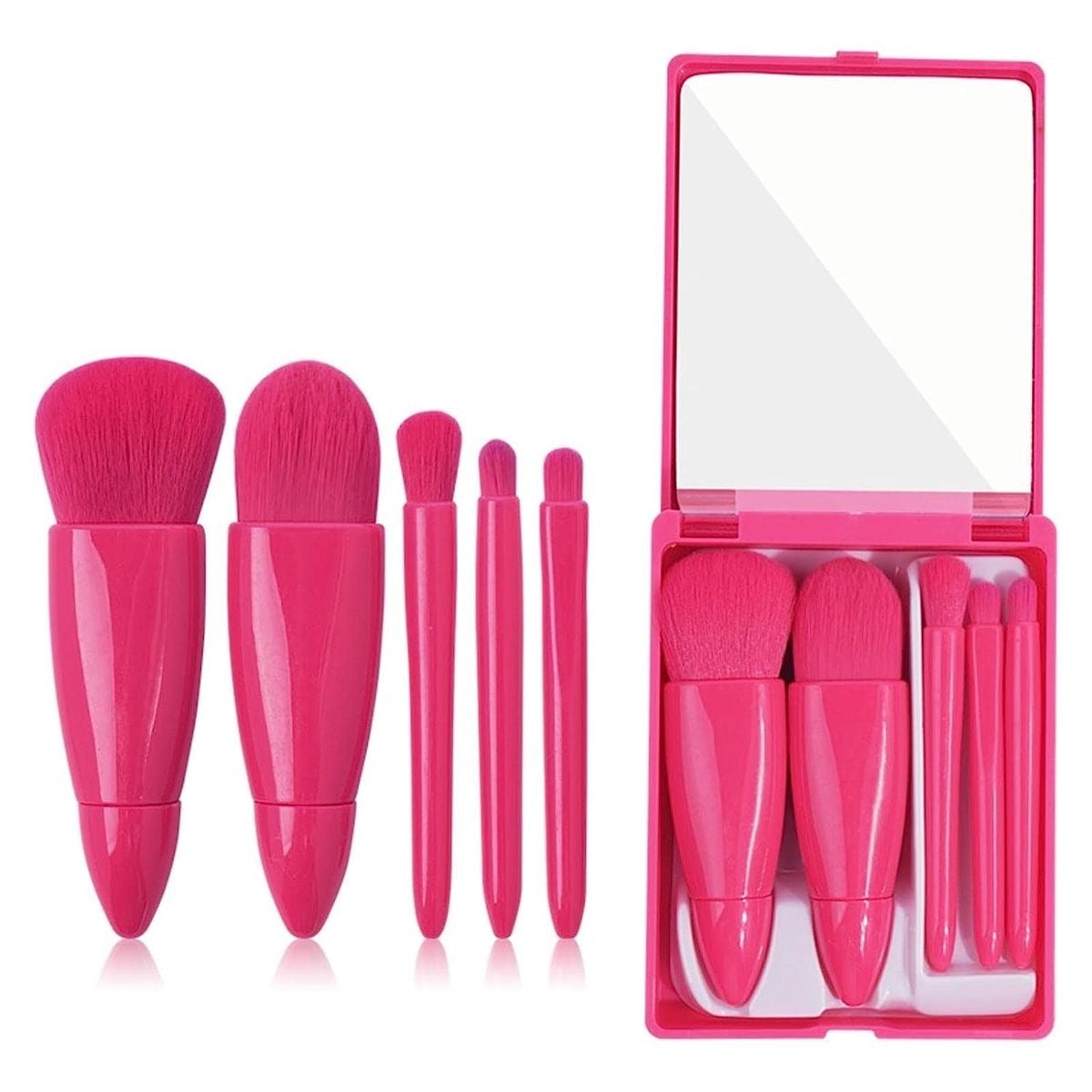 💄 طقم فرش مكياج احترافي مع علبة ومرآة عملي وأنيق